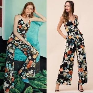 Anthropologie Yumi Kim First Class Morning Glory Floral Wide Leg Jumpsuit XS